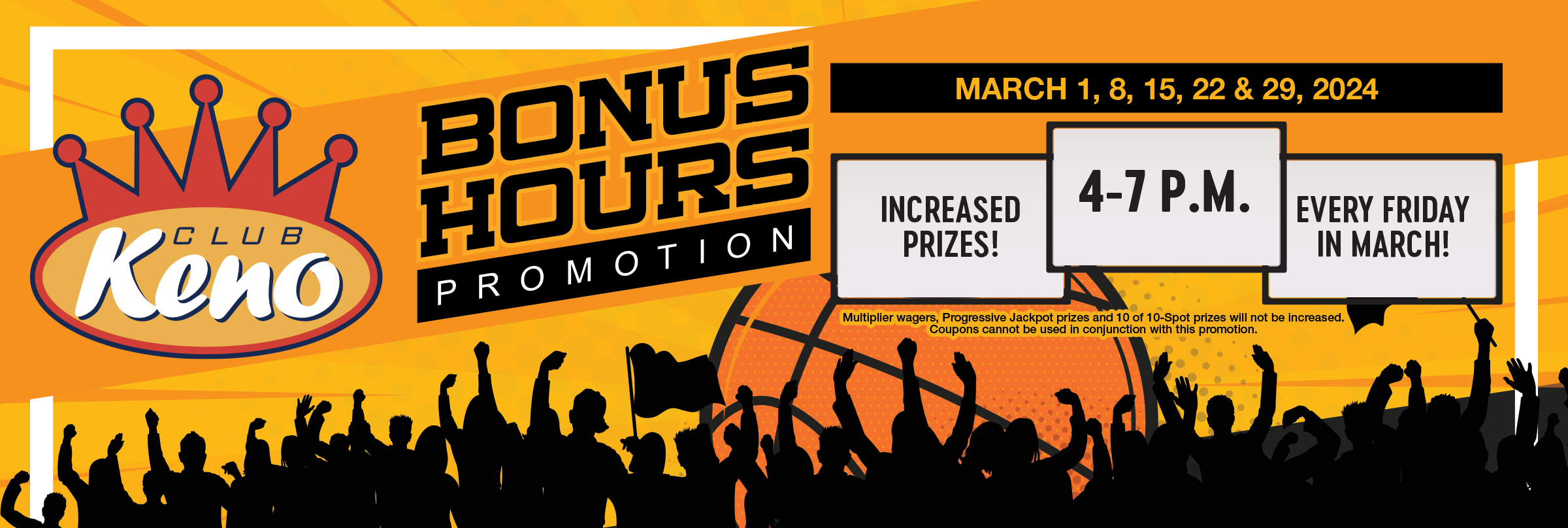 Club Keno Bonus Hours March